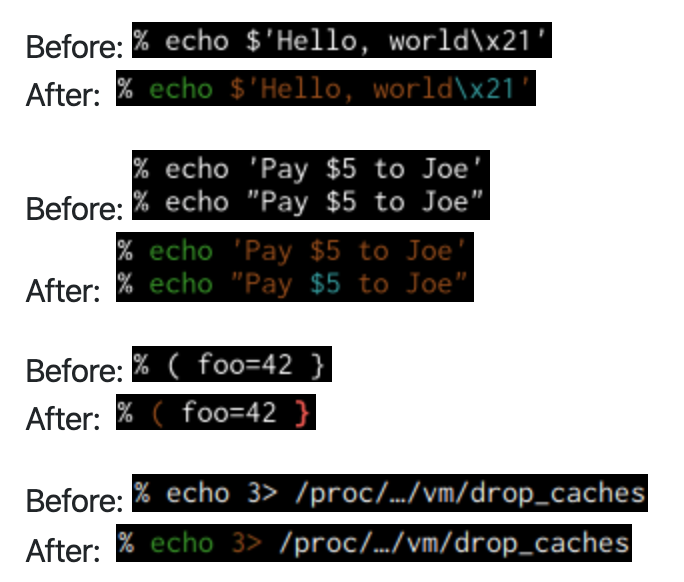 zsh-syntaxhighlight