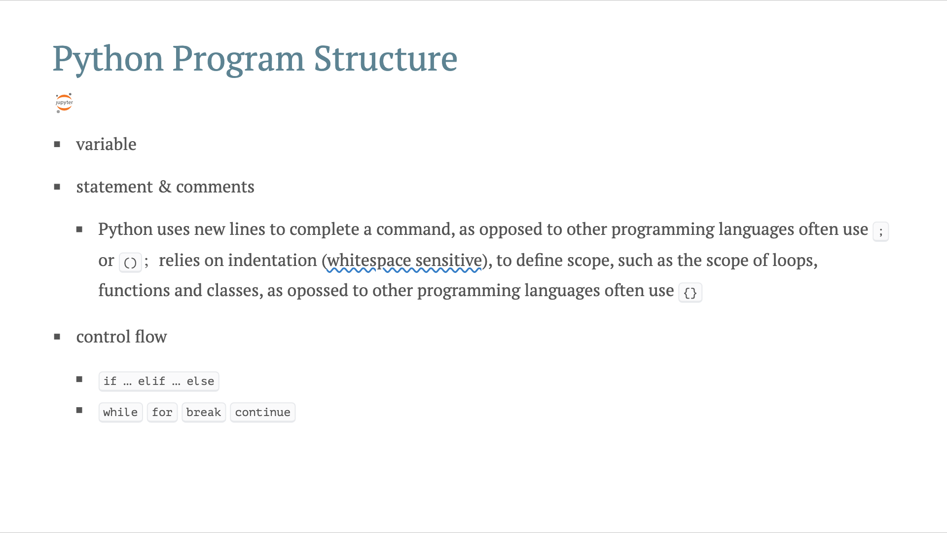 program structure